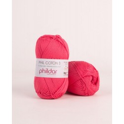 phildar coton 3 pink