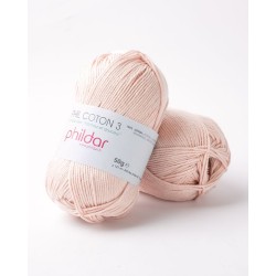 phildar coton 3 lait de rose
