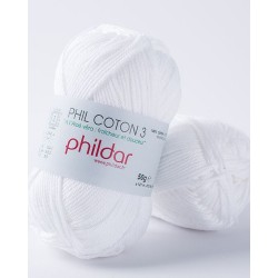 phildar coton 3 blanc